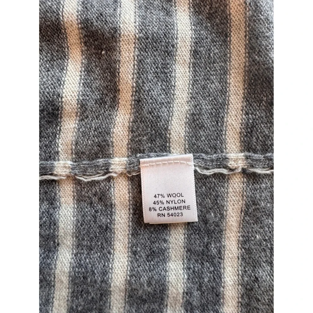 Banana‎ Republic Wool Blend Sweater Dress Striped Beige Gray Made S Acde